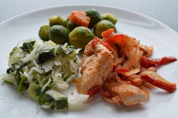 kip met groenten voor een lui dieet