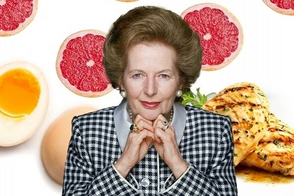 Margaret Thatcher en haar dieetvoeding