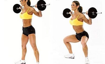 barbell-squats voor gewichtsverlies